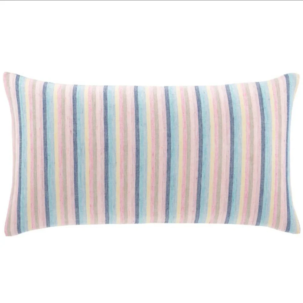 Pine Cone Hill Harmony Stripe Linen King Duvet and Sham